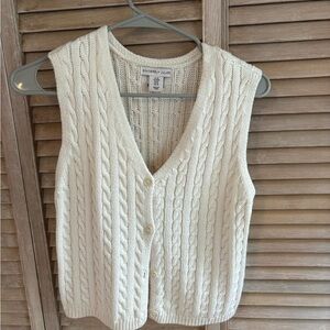 Banana Republic Cream Button-Front Tank Top